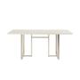 Imagem de Mesa de Jantar Retangular com Tampo de Vidro Arcadia Off White e Champagne 184 cm