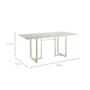 Imagem de Mesa de Jantar Retangular com Tampo de Vidro Arcadia Off White e Champagne 184 cm