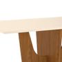 Imagem de Mesa de Jantar Retangular com Tampo de Vidro Danielly II Off White e Nature 160 cm