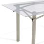 Imagem de Mesa de Jantar Retangular com Tampo de Vidro Elba Cinza 150 cm