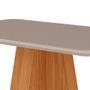 Imagem de Mesa de Jantar Retangular com Tampo de Vidro Maite Off White e Nature 130 cm