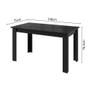 Imagem de Mesa de Jantar Retangular com Tampo de Vidro Preto 5231 Madesa