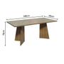 Imagem de Mesa de Jantar Retangular com Tampo de Vidro Rustic/Crema 5388 Madesa