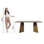 Imagem de Mesa de Jantar Retangular com Tampo de Vidro Rustic/Crema 5388 Madesa