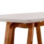 Imagem de Mesa de Jantar Retangular com Tampo de Vidro Siena Cinamomo Imbuia e Off White 180 cm
