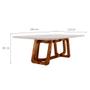 Imagem de Mesa de Jantar Retangular com Tampo de Vidro Siena Cinamomo Imbuia e Off White 220 cm