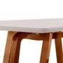 Imagem de Mesa de Jantar Retangular com Tampo de Vidro Siena Cinamomo Imbuia e Off White 220 cm
