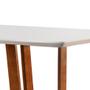 Imagem de Mesa de Jantar Retangular com Tampo de Vidro Tália Off White e Imbuia 180 cm