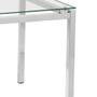 Imagem de Mesa de Jantar Retangular com Tampo de Vidro Tube Cromada 80 cm