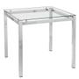 Imagem de Mesa de Jantar Retangular com Tampo de Vidro Tube Cromada 80 cm
