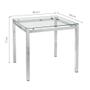Imagem de Mesa de Jantar Retangular com Tampo de Vidro Tube Cromada 80 cm