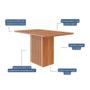 Imagem de Mesa de Jantar Retangular com Tampo MDF Ana Cinamomo 130 cm