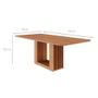 Imagem de Mesa de Jantar Retangular com Tampo MDF Ariela Cinamomo 210 cm