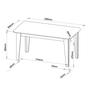 Imagem de Mesa de Jantar Retangular Divine com Vidro 1,20x90 e 4 Cadeiras Vegas em Madeira Maciça