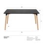 Imagem de Mesa De Jantar Retangular Eames 80 X 140 Cm Preto Preto