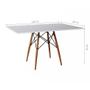 Imagem de Mesa de Jantar Retangular Eiffel Wood Branca 120 cm