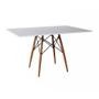 Imagem de Mesa de Jantar Retangular Eiffel Wood Branca 120 cm
