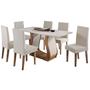 Imagem de Mesa de Jantar Retangular Emmy com 6 Cadeiras Venus
