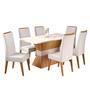 Imagem de Mesa de Jantar Retangular Empatic com 6 Cadeiras Madeira Maciça Vegas