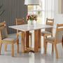 Imagem de Mesa de Jantar Retangular Eudora 1,20x80 com 4 Cadeiras Sicilia