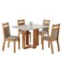 Imagem de Mesa de Jantar Retangular Eudora 1,20x80 com 4 Cadeiras Sicilia