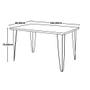 Imagem de Mesa de Jantar Retangular Hairpin 130x80cm - Preto