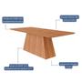 Imagem de Mesa de Jantar Retangular Helena 210x100 com Tampo em MDF - Cimol Móveis