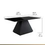 Imagem de Mesa de Jantar Retangular Lia com Base Diamante Tampo Vidro CCS