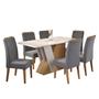 Imagem de Mesa de Jantar Retangular Loreal C/6 Cad Fran Mel/Blonde/Grafite
