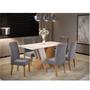 Imagem de Mesa de Jantar Retangular Loreal C/6 Cad Fran Mel/Blonde/Grafite