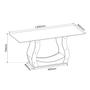 Imagem de Mesa de Jantar Retangular Meiry 1,20x80 com 4 Cadeiras Dalas