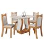 Imagem de Mesa de Jantar Retangular Meiry 1,20x80 com 4 Cadeiras Dalas