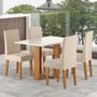 Imagem de Mesa de Jantar Retangular Romantic 120x80cm com 4 Cadeiras Venus