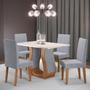 Imagem de Mesa de Jantar Retangular Sala Criare 120x80cm com 4 Cadeiras Venus