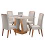 Imagem de Mesa de Jantar Retangular Salin com 4 Cadeiras Madeira Maciça Vegas