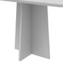 Imagem de Mesa de Jantar Retangular Tampo com Vidro Angra 120 cm Off White - D'Rossi