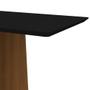 Imagem de Mesa de Jantar Retangular Tampo com Vidro Angra 120 cm Preto Base Imbuia - D'Rossi