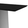 Imagem de Mesa de Jantar Retangular Tampo com Vidro Angra 120 cm Preto Base Off White - D'Rossi