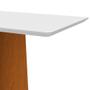 Imagem de Mesa de Jantar Retangular Tampo com Vidro Angra 160 cm Off White Base Ypê - D'Rossi