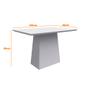Imagem de Mesa de Jantar Retangular Tampo com Vidro Bella 120 cm Preto Base Imbuia - D'Rossi