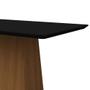 Imagem de Mesa de Jantar Retangular Tampo com Vidro Bella 120 cm Preto Base Imbuia - D'Rossi