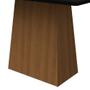 Imagem de Mesa de Jantar Retangular Tampo com Vidro Bella 120 cm Preto Base Imbuia - D'Rossi