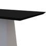 Imagem de Mesa de Jantar Retangular Tampo com Vidro Ester 180 cm Preto Base Off White - D'Rossi