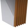 Imagem de Mesa de Jantar Retangular Tampo com Vidro Lita 160 cm Off White Base Ypê - D'Rossi