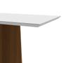 Imagem de Mesa de Jantar Retangular Tampo com Vidro Sabrina 120 cm Off White Base Imbuia - D'Rossi