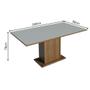 Imagem de Mesa de Jantar Retangular Tampo de Madeira Madesa 5363 - Rustic/Cinza