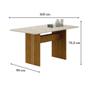 Imagem de Mesa de Jantar Retangular Tampo Vidro Off 160cm Florença New