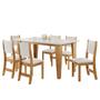 Imagem de Mesa de Jantar Retangular Valduga C/6 Cad Sol Mel/Blonde/V.marfim