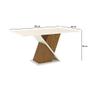 Imagem de Mesa de Jantar Retangular Veida 160 cm Nature e Off White Canto Reto - D'Rossi