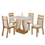 Imagem de Mesa de Jantar Retangular Vic 120x80cm com 4 Cadeiras Sicilia